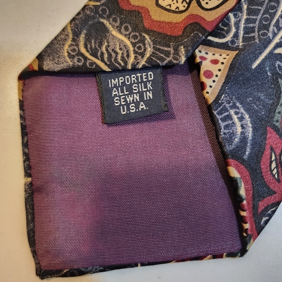 SAVILE ROW Men's Silk Patterned Tie - Picture 4 of 9